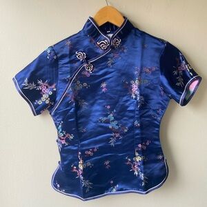 Elegant Floral Satin Top